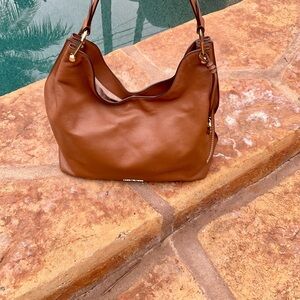 Michael Kors Tan Leather Hobo Bag